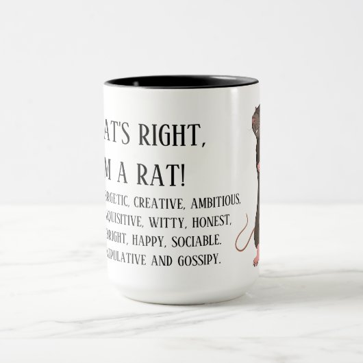 Das stimmt, ich bin eine Ratte! Tasse (Zentrum)