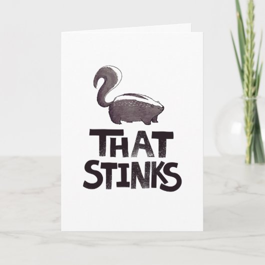 Das stinkt Skunk Sympathy Card Karte (Vorderseite)