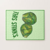 Das stinkt stinky Green Brussels Sprouts Veggie Puzzle (Horizontal)