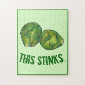 Das stinkt stinky Green Brussels Sprouts Veggie Puzzle (Vertikal)
