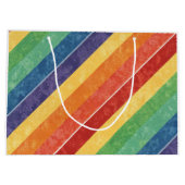 Das Stolz-Basketball-Regenbogendesign Große Geschenktüte (Rückseite)