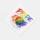 Das Stolz-Basketball-Regenbogendesign Serviette (Ecke)