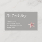 "Das Strand-Geschäfts-" KüstenVisitenkarte Visitenkarte (Rückseite)