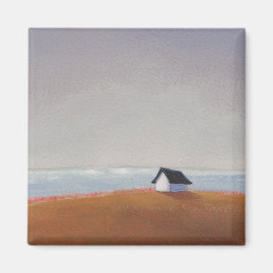 Das Strand-Haus - hübsche Küstelandschaftskunst Magnet