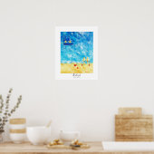 Das Strandgemälde Poster (Küche)