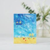 Das Strandgemälde Postkarte (Stehend Vorderseite)