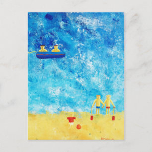 Das Strandgemälde Postkarte