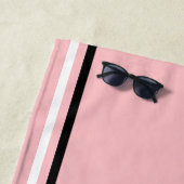Das Strandgesicht "Lips" Rosa und Schwarz Strandtuch (Beispiel)