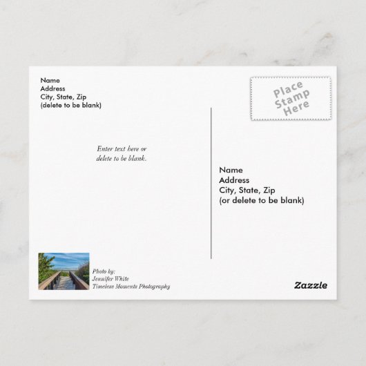 Das Strandgewerbe Postkarte (Rückseite)