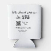 Das Strandhaus trägt den Familiennamen Q R und sca Dosenkühler (Rückseite)