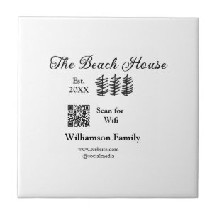 Das Strandhaus trägt den Familiennamen Q R und sca Fliese