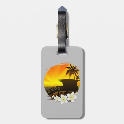 Das Strandleben Gepäckanhänger (Rückseite vertikal)