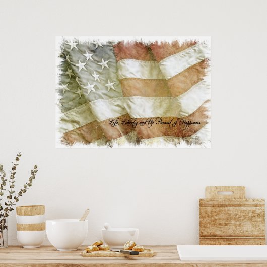 Das Streben nach dem "Flag"-Poster Poster (Küche)