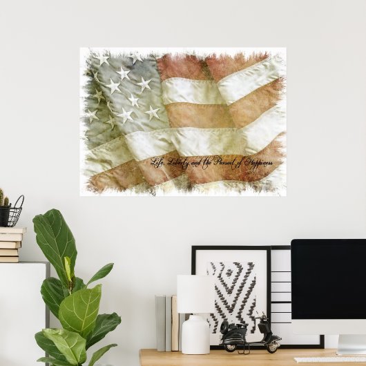 Das Streben nach dem "Flag"-Poster Poster (Heimbüro)