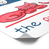 Das Streben nach einem Glückspilster Poster (Ecke)