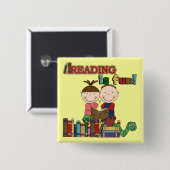 Das Strichmännchen-Kinderablesen ist- Spaß Button (Vorne & Hinten)