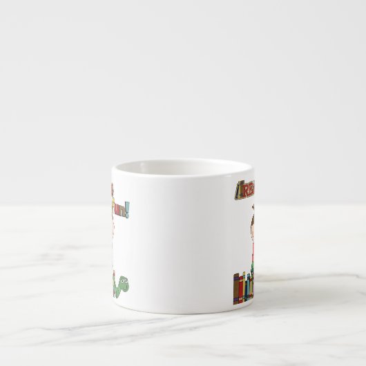 Das Strichmännchen-Kinderablesen ist- Spaß Espressotasse (Vorderseite)