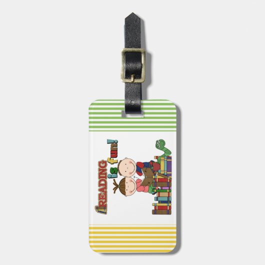 Das Strichmännchen-Kinderablesen ist- Spaß Gepäckanhänger (Vorderseite vertikal)