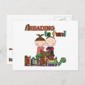 Das Strichmännchen-Kinderablesen ist- Spaß Postkarte (Vorne/Hinten)