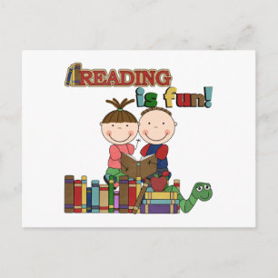 Das Strichmännchen-Kinderablesen ist- Spaß Postkarte