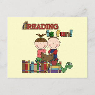 Das Strichmännchen-Kinderablesen ist- Spaß Postkarte