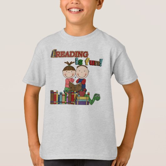 Das Strichmännchen-Kinderablesen ist- Spaß T-Shirt (Vorderseite)