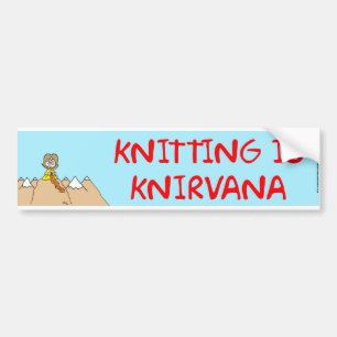 das Stricken ist knirvana Autoaufkleber