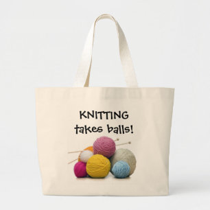 Das Stricken nimmt Bälle! Tasche