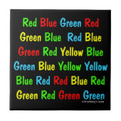 Das Stroop Test-Plakat Fliese (Vorderseite)