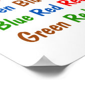 Das Stroop Test Poster (Ecke)
