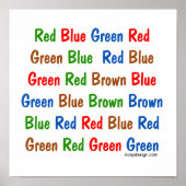 Das Stroop Test Poster (Vorne)