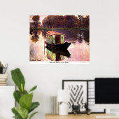 Das Studio Boat von Claude Monet Poster (Heimbüro)