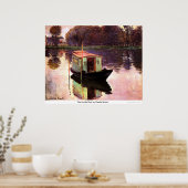 Das Studio Boat von Claude Monet Poster (Küche)