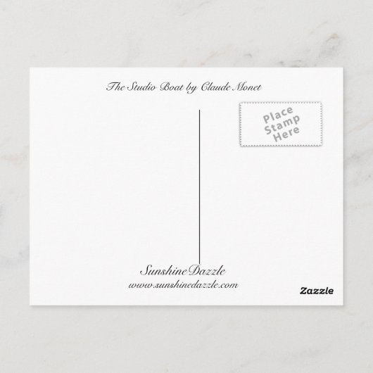 Das Studio-Boot Postkarte (Rückseite)