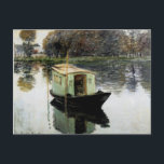 Das Studio-Boot Postkarte<br><div class="desc">Vintage impressionistische Malerei "The Studio Boat" von Claude Monet,  1874</div>