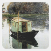 Das Studio-Boot Quadratischer Aufkleber (Vorderseite)