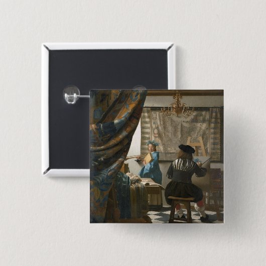 Das Studio des Künstlers, c.1665-66 (Öl auf Button (Vorne & Hinten)