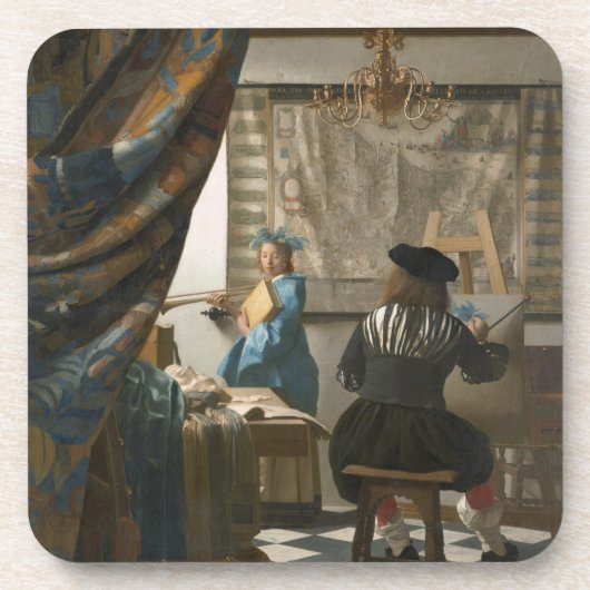 Das Studio des Künstlers, c.1665-66 (Öl auf Untersetzer (Vorderseite)