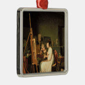 Das Studio des Künstlers Silbernes Ornament (Rechts)