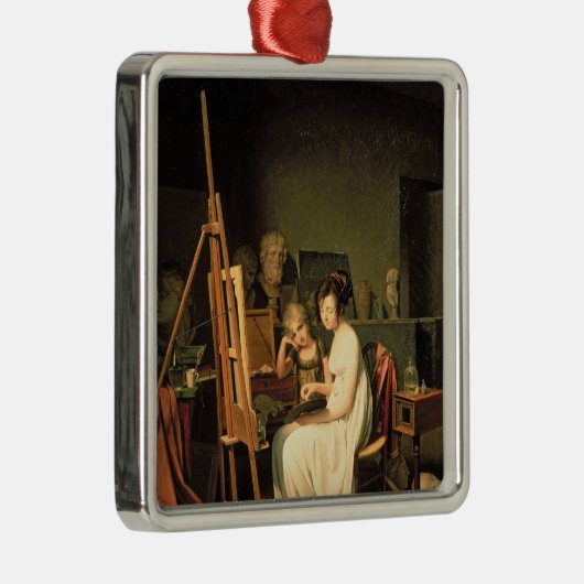 Das Studio des Künstlers Silbernes Ornament (Rechts)