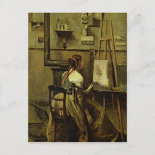 Das Studio von Corot Postkarte