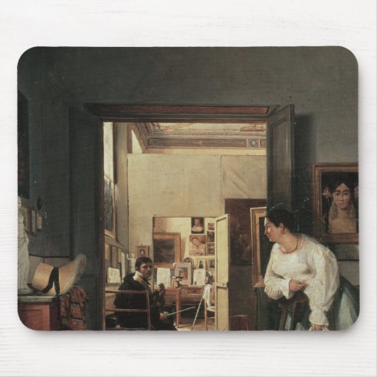 Das Studio von Ingres in Rom, 1818 Mousepad (Vorne)