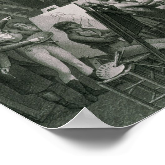 Das Studio von Jacques Louis David Poster (Ecke)