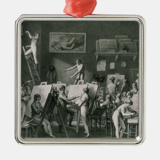 Das Studio von Jacques Louis David Silbernes Ornament (Vorne)