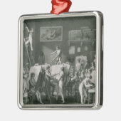 Das Studio von Jacques Louis David Silbernes Ornament (Links)