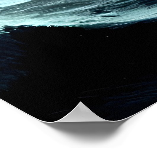 Das stürmische Meer | AI Art Poster (Ecke)