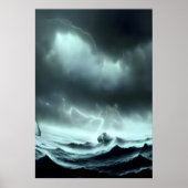 Das stürmische Meer | AI Art Poster (Vorne)