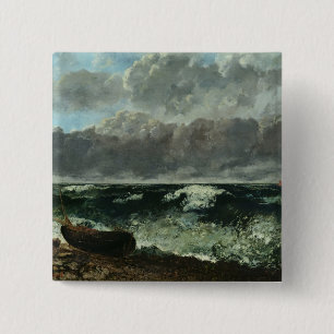 Das stürmische Meer oder, die Welle, 1870 Button