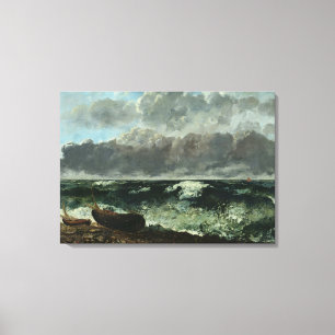 Das stürmische Meer oder, die Welle, 1870 Leinwanddruck