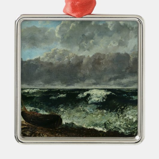 Das stürmische Meer oder, die Welle, 1870 Silbernes Ornament (Vorne)